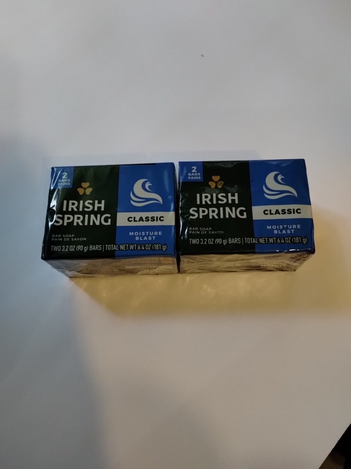 Irish Spring Classic Moisture Blast Bar Soap, 3.2 oz Bars, PACK OF 2 Bars – NEW