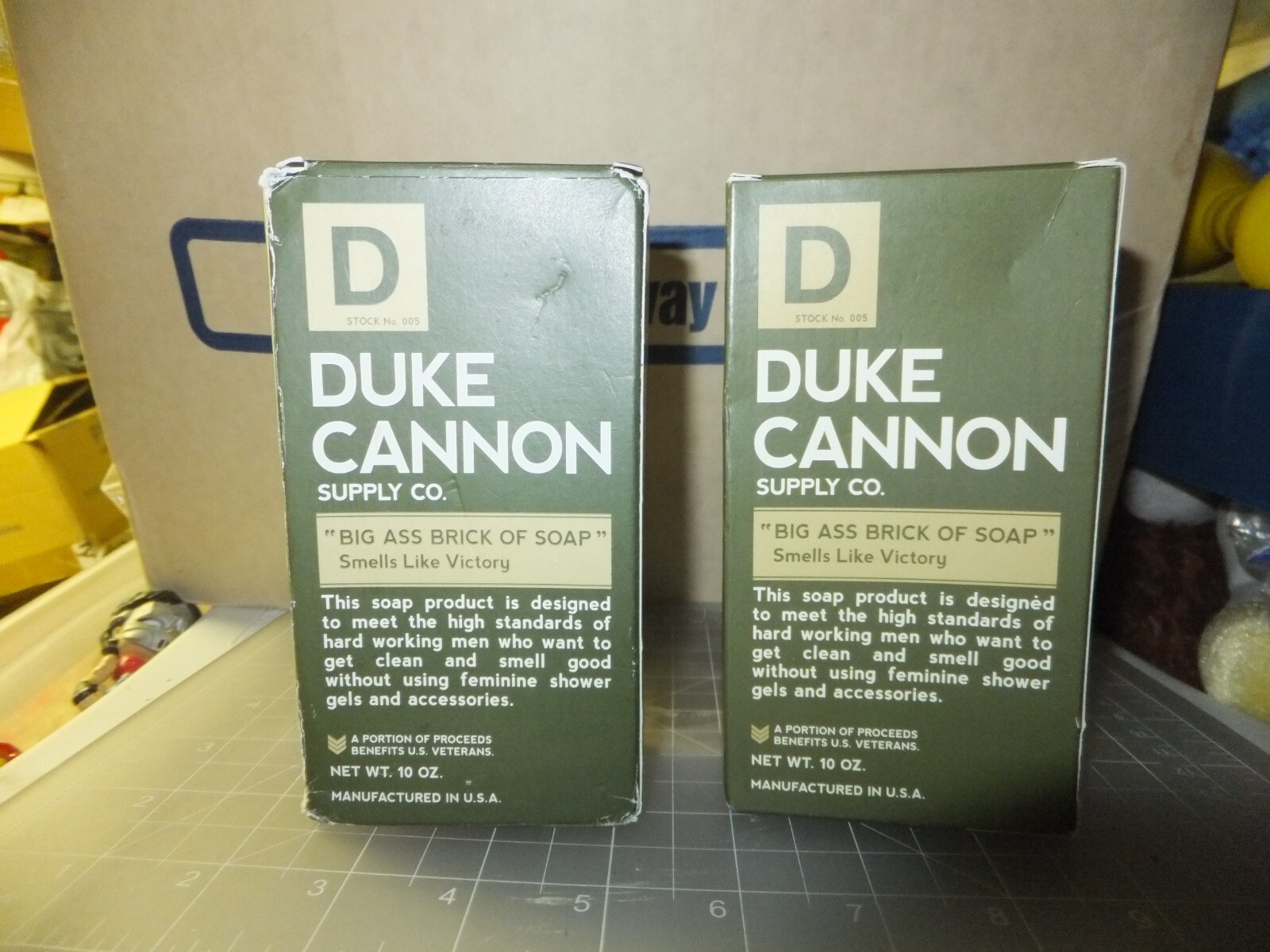 2 New Duke Cannon 10 oz Large Bar Soap Big Brick of Soap Smells Like Victory