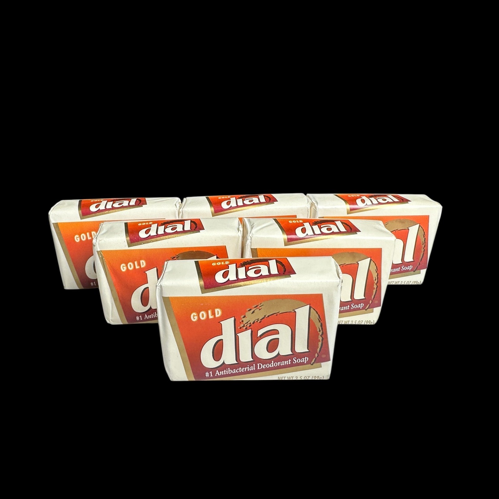 Vintage Dial Gold Antibacterial Deodorant Soap 3.5oz Bars Lot of 6 Made in USA