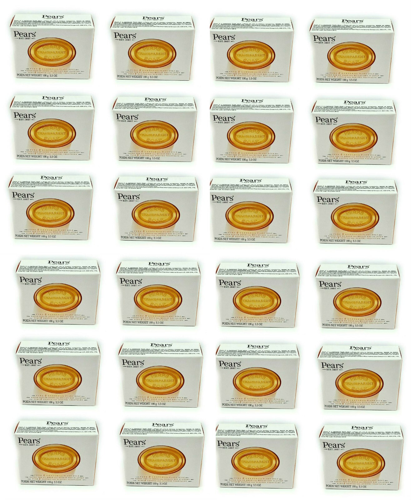 Pears Transparent Glycerin Soap Bars Gentle Care 3.5 Oz 100g Bar Each NEW SEALED