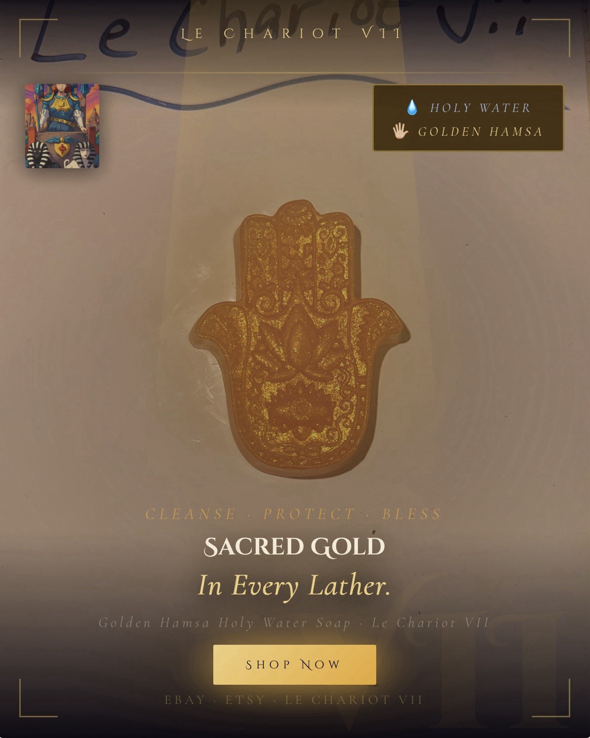 Golden Hamsa Holy Water Soap Religious Spiritual – Cleansing & purification