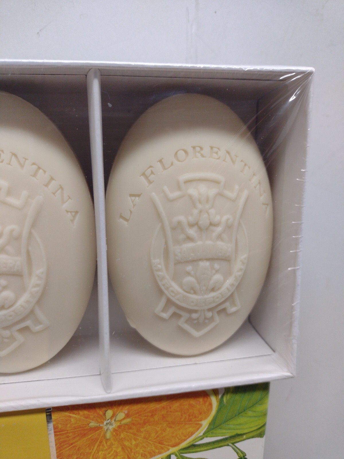 3pk La Florentina BOBOLI CITRUS 15.9oz Emboss Luxury Soap Italy Organic Homemade