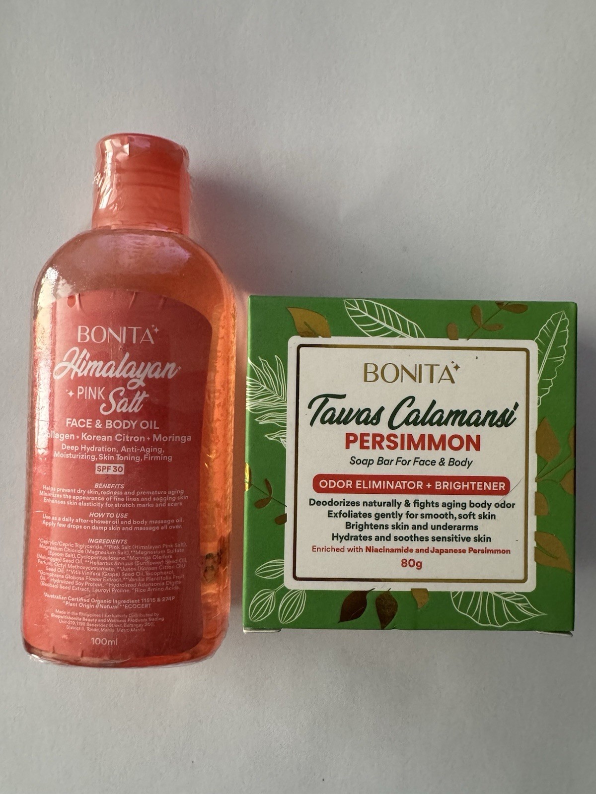 Bonita Himalayan Pink Salt Oil And Tawas Calamansi Persimmon soap