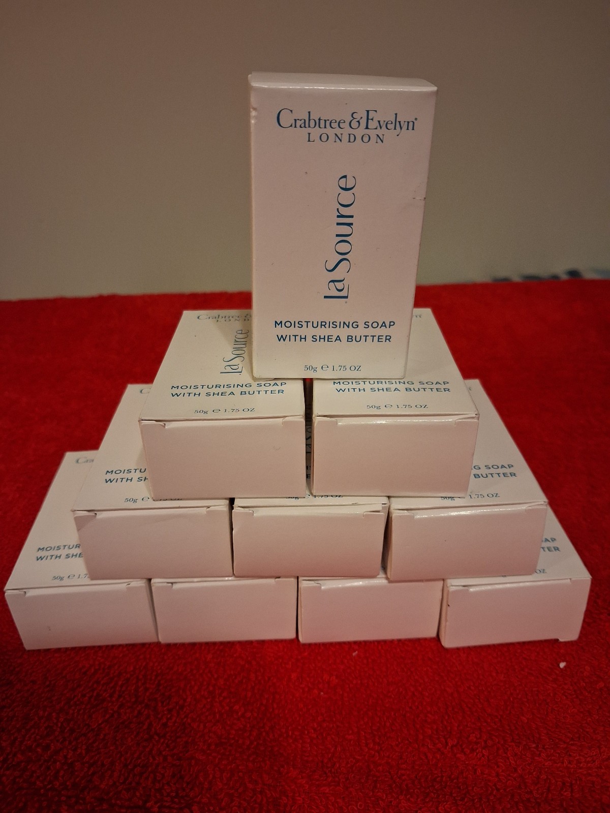 Set of 10 Crabtree & Evelyn La Source Shea Butter Bar Soap 50g / 1.75 oz New
