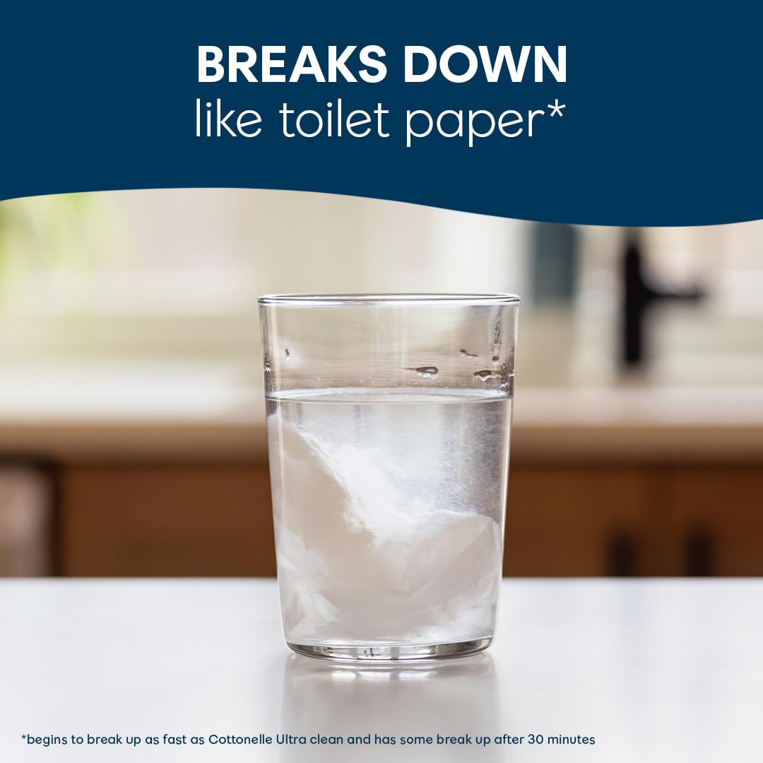 Cottonelle Gentleplus Flushable Wet Wipes with Aloe & Vitamin E, 1 Refill Pack,