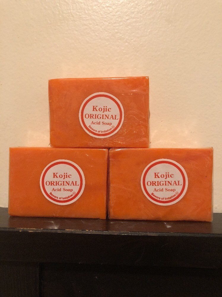 3 x Original Kojic Acid Soap Bars Skin Whitening. USA SELLER