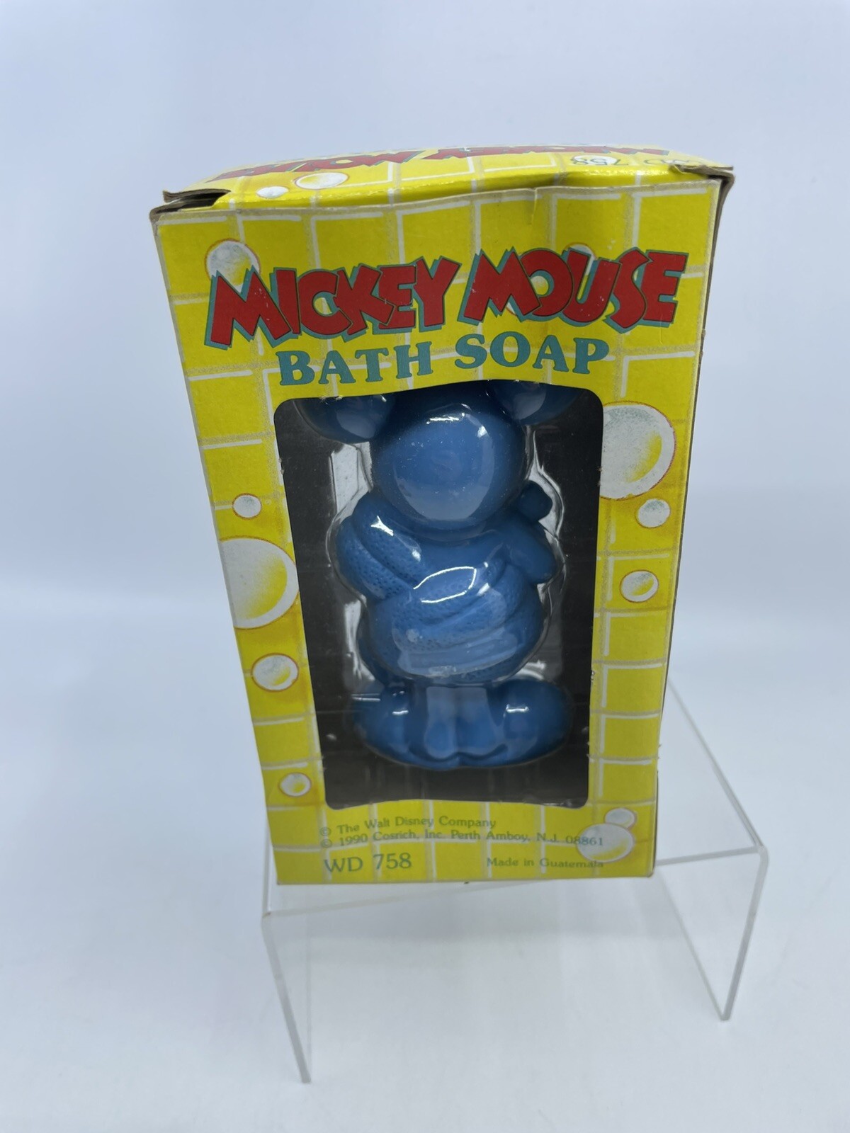 Vintage 1990 Walt Disney Company/Cosrich Inc. Mickey Mouse Bath Soap-3.4oz 1/2