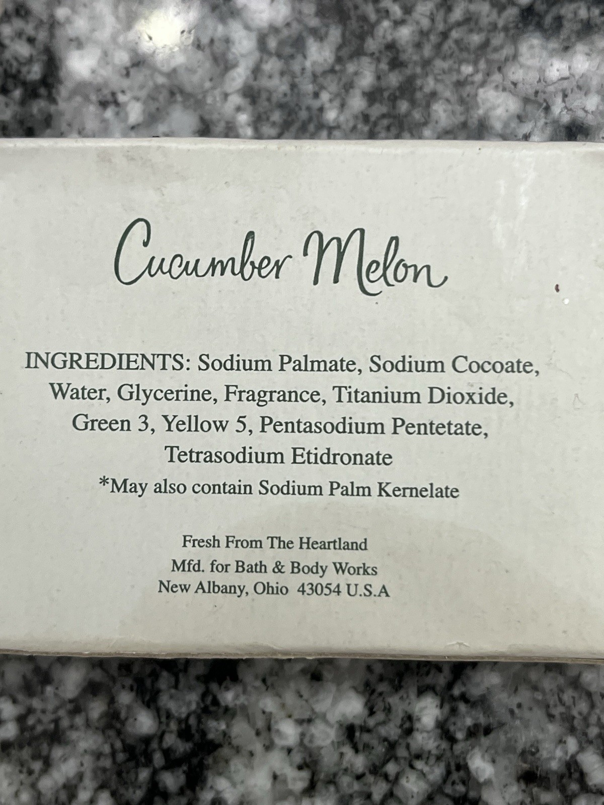 BATH & BODY WORKS LOT OF 2 CUCUMBER MELON Moisture Rich CLEANSING BARS NEW