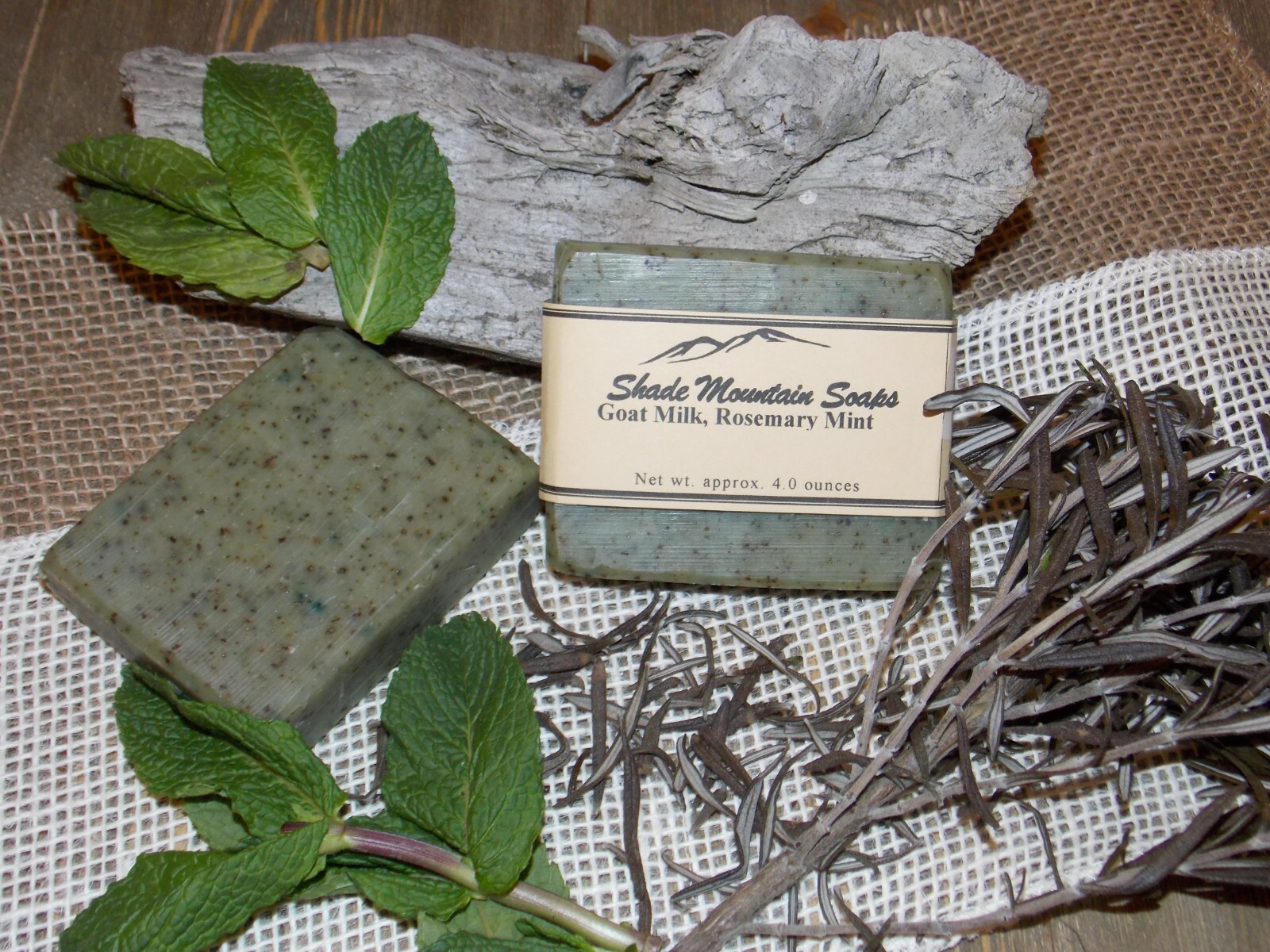 Goat Milk Soap Homemade / Handmade Moisturizing – 4 oz bar – Rosemary / Mint