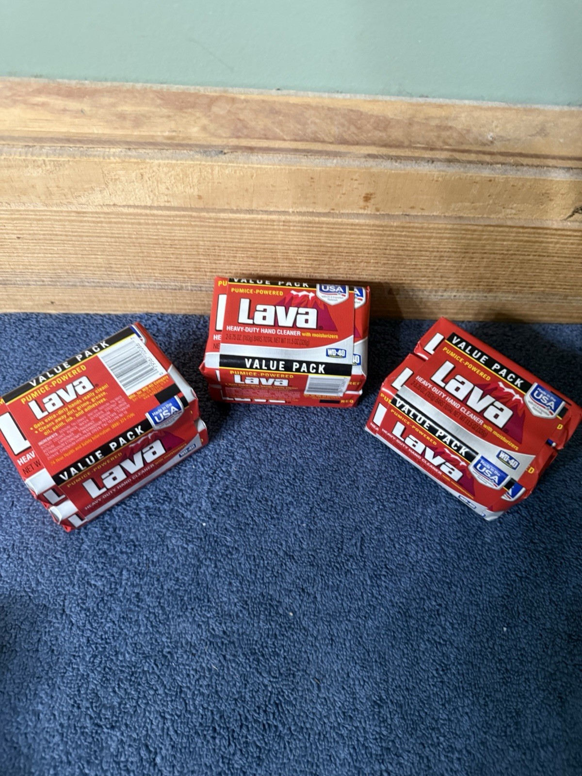 Lava Hand Soap 5.75 oz Bar Heavy Duty Pumice Powered Cleaner, WD40 . 6 Bars