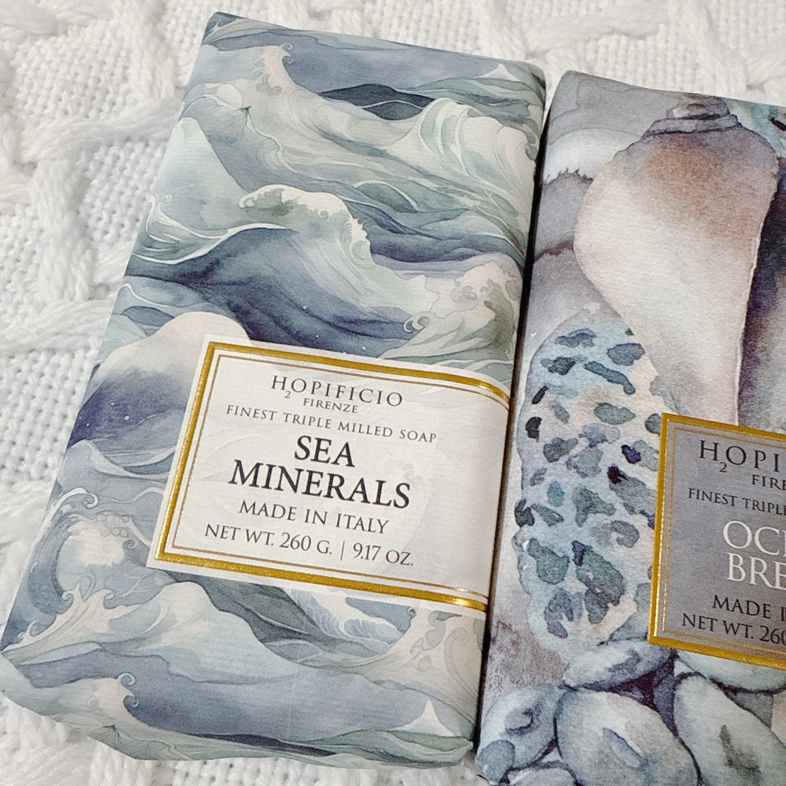 3 Pcs 9.17 Oz HOPIFICIO Sea Mineral /Ocean Breeze/ Mineral Sea Salt Bar SOAP
