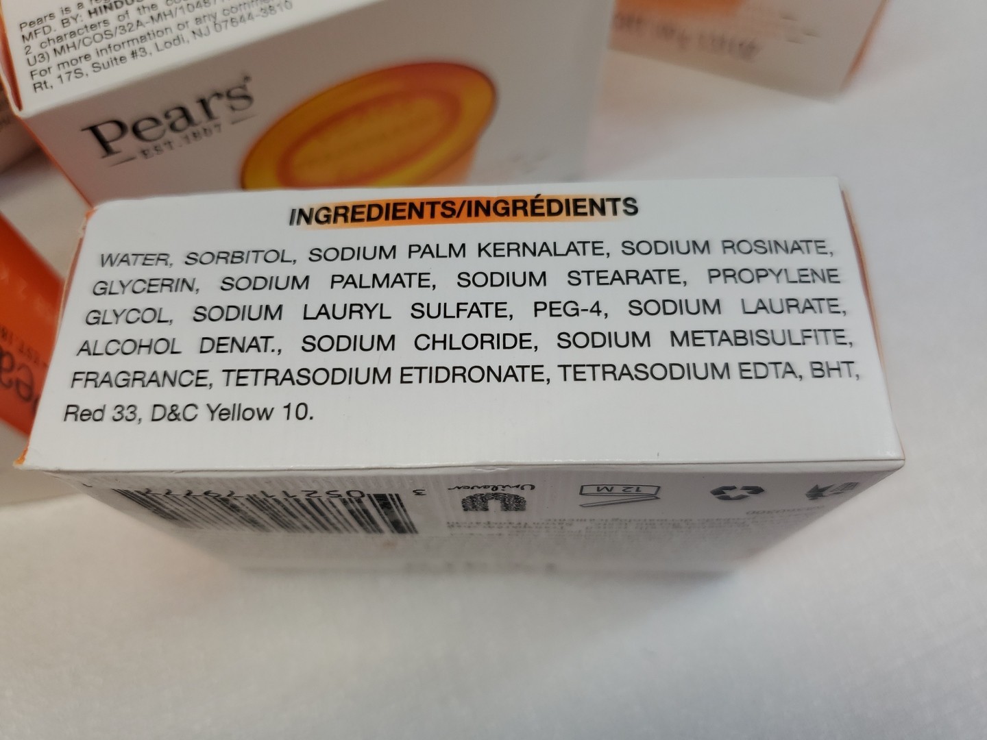 LOT of 9 Orange Pears Pure Gentle Transparent Glycerin Bar Soaps 3.53 Oz Resale