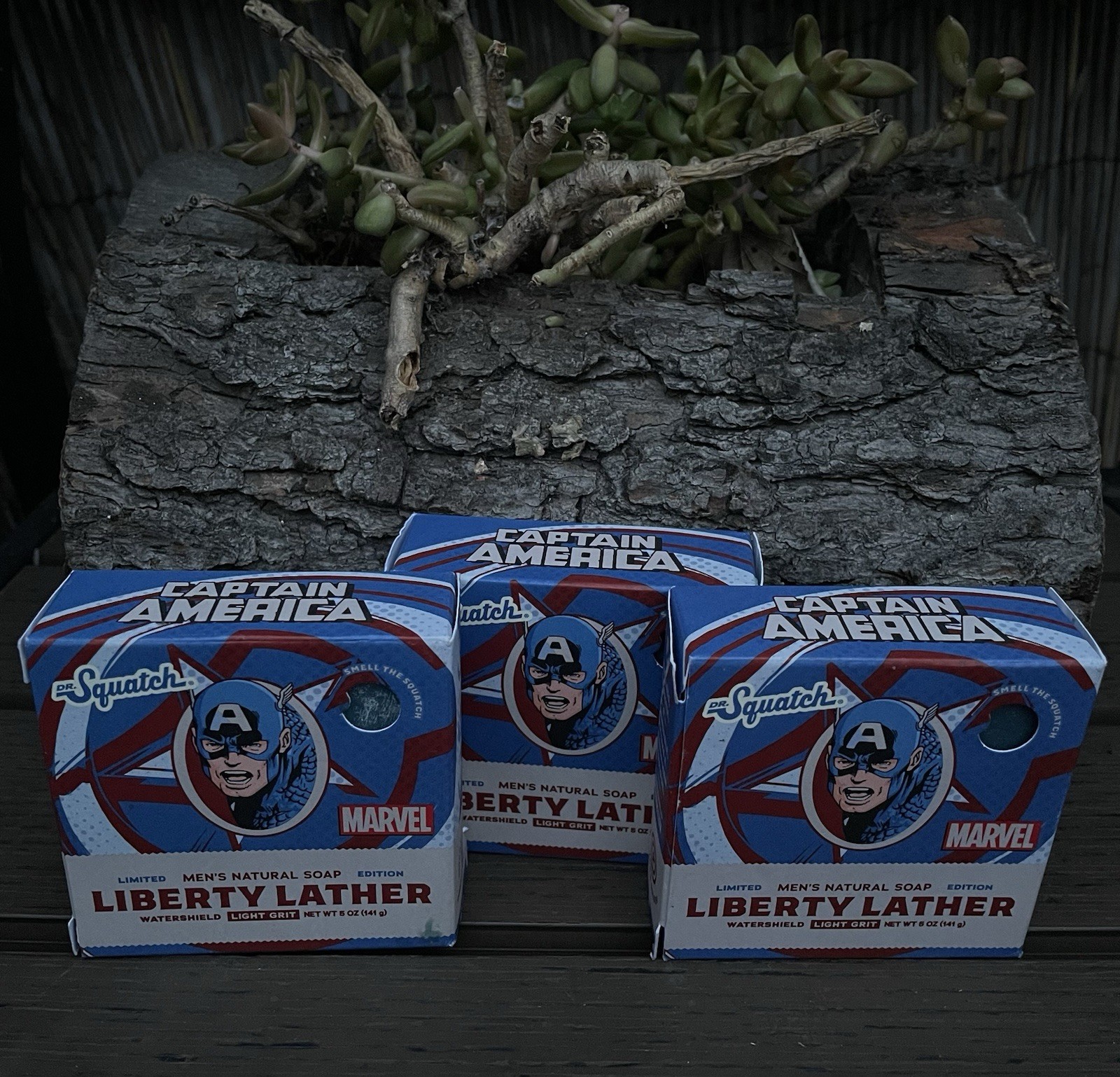 Dr. Squatch Liberty Lather 3 Pack (Marvel Captain America) LIMITED EDITION Soap
