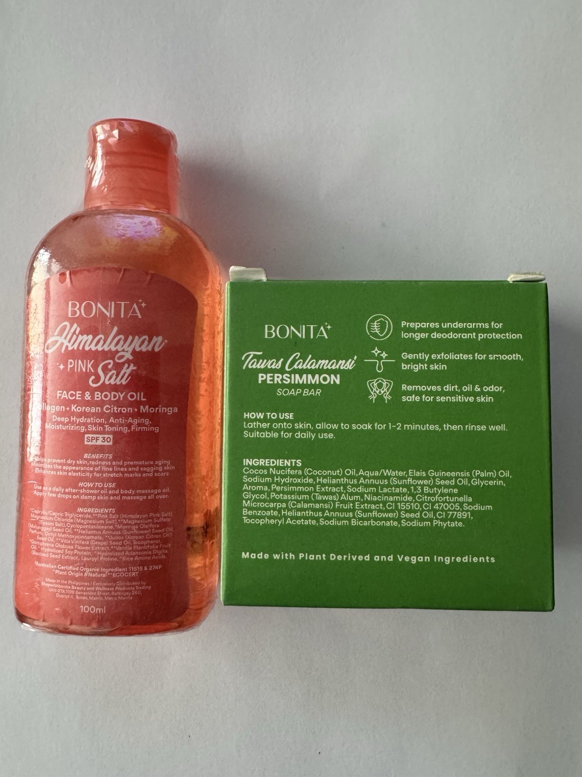 Bonita Himalayan Pink Salt Oil And Tawas Calamansi Persimmon soap
