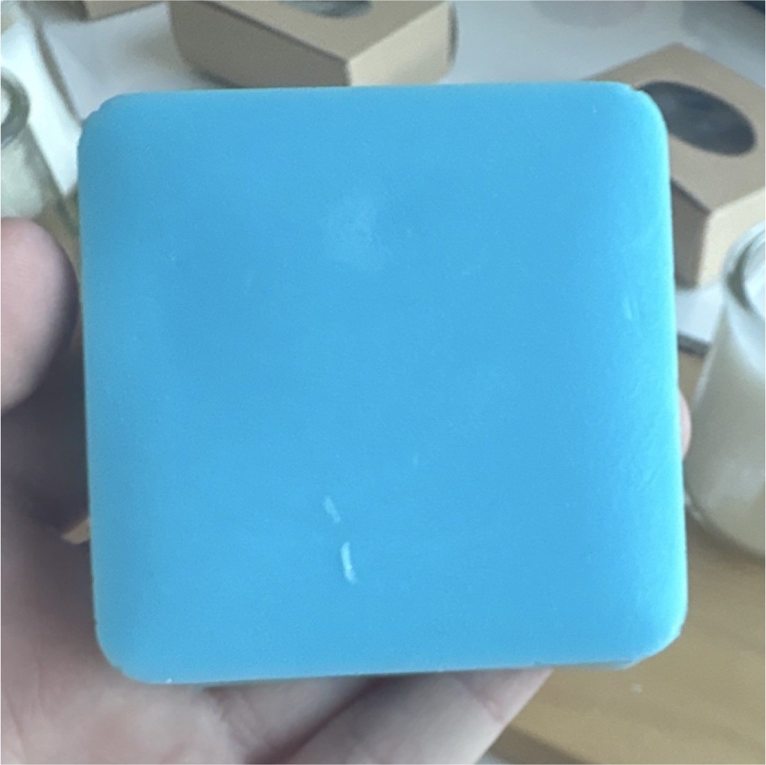 Blue Rectangular Body Bar Soap Set with Mini Soaps Gift Box Unisex Kids