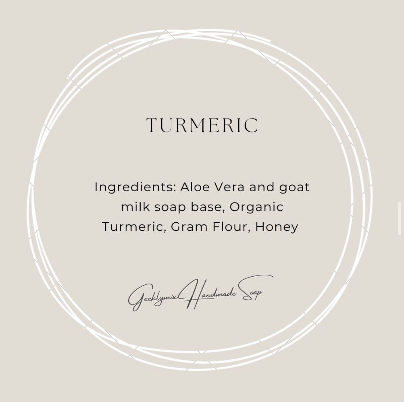 Handmade Soap Bars Organic Turmeric Aloe Vera Goat Milk Gram Flour Honey