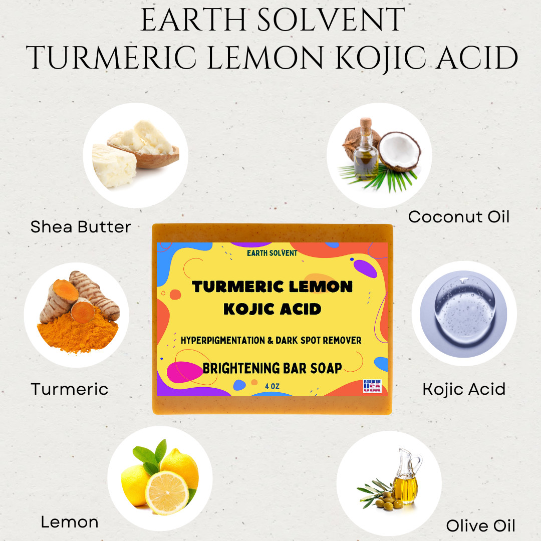 Kojic Acid Soap Dark Spot Whitening Turmeric Skin Bleaching Lightening 4oz – 3PK