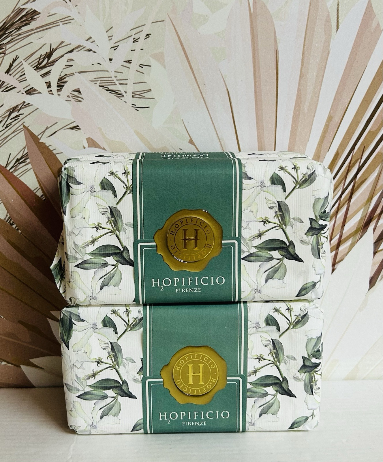 2-Pack Hopificio ~ Classic Jasmine Triple Milled Bar Soap 7.05 oz Each