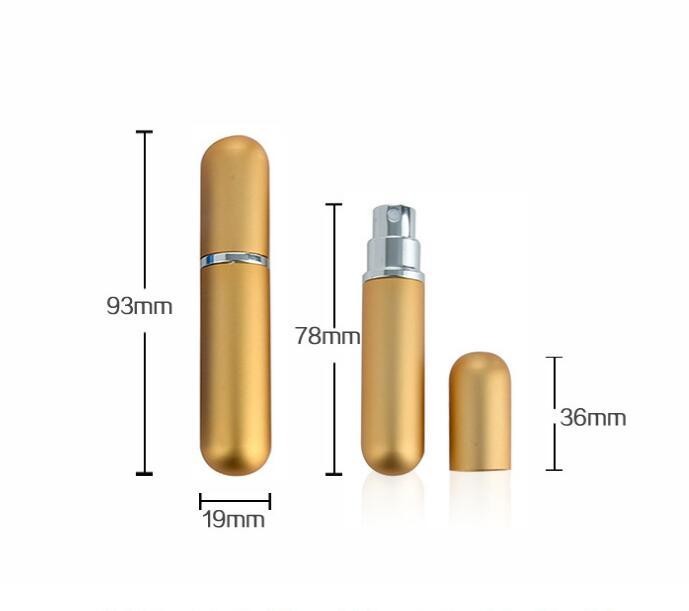 5ML Travel Bottles Mini Portable Perfume Atomizer Spray Container Refillable