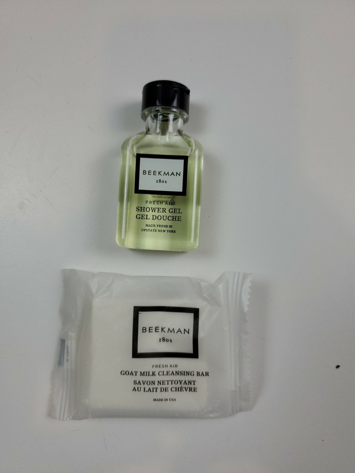 BEEKMAN 1802 FRESH AIR GOAT MILK CLEANSING BAR & Shower Gel TRAVEL SIZE