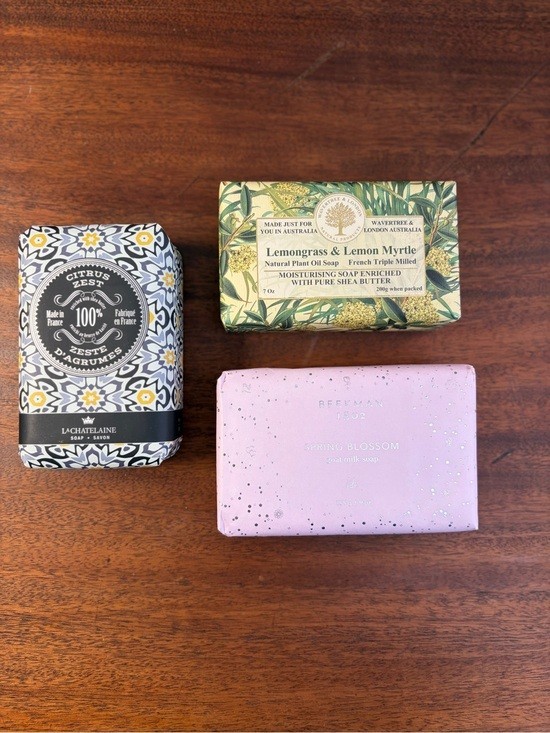 Luxury Artisan Soap Gift Bundle 3 Sealed Bars – Made in USA, Australia & France