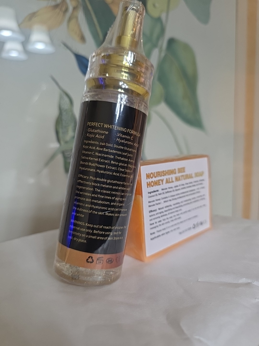 SanLimit Serum and Bee Honey Soap Lot of 2 Set Serum 4.2 Fl Oz, And Soap 7fl oz