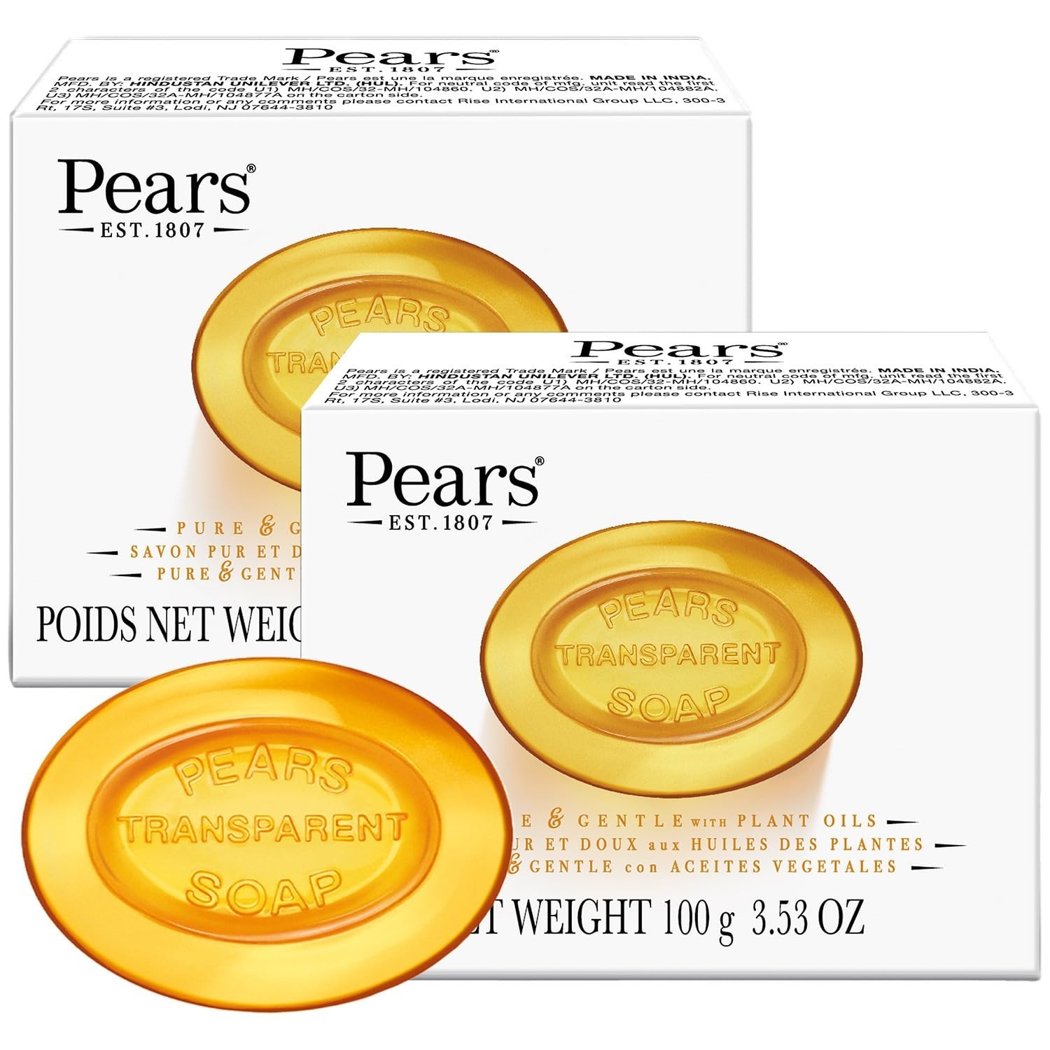 Natural Pear Scent 2-Pack Glycerin Soap – Luxurious Care for All Skin Types
