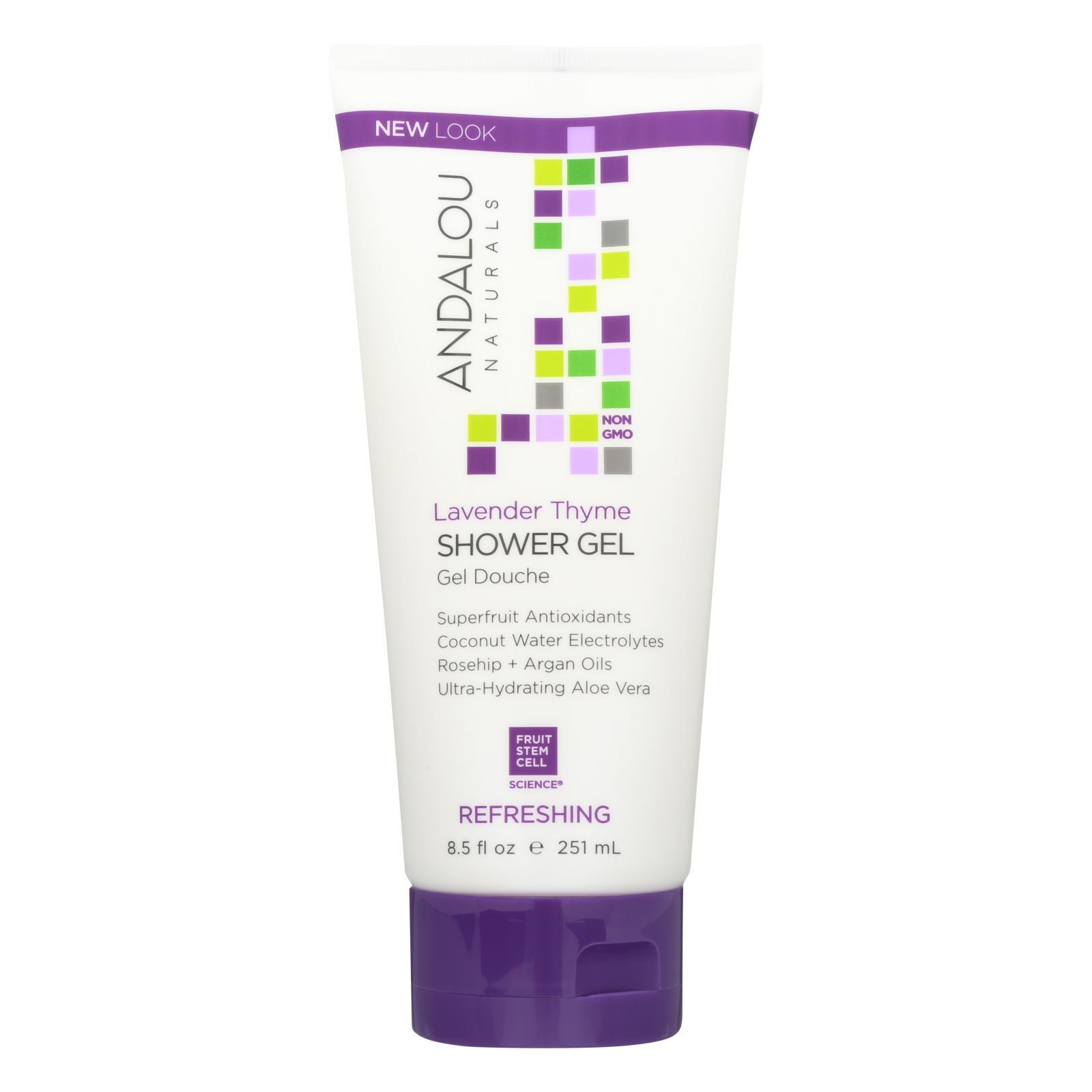 Andalou Naturals Shower Gel Lavender Thyme 8.5oz (Pack of 3)