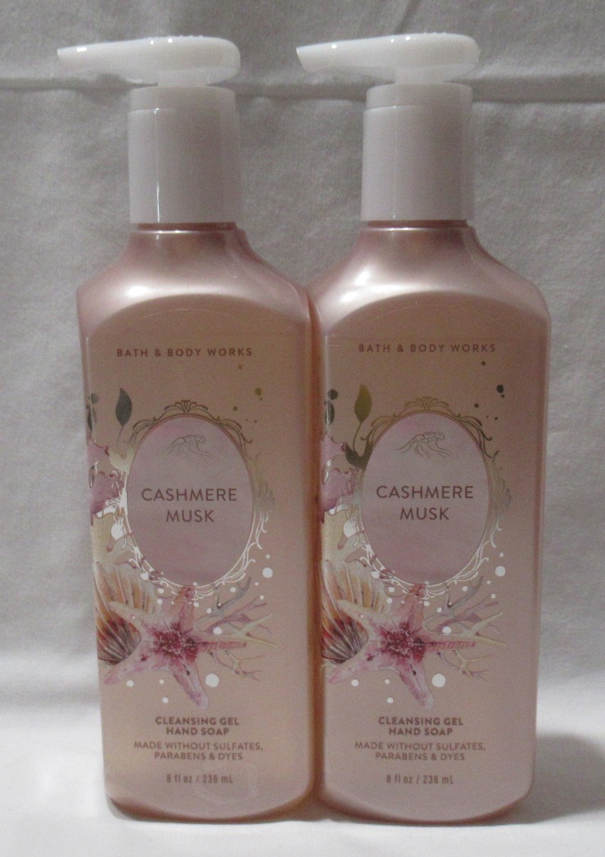 Bath & Body Works Cleansing Gel Hand Soap Lot Set of 2 CASHMERE MUSK