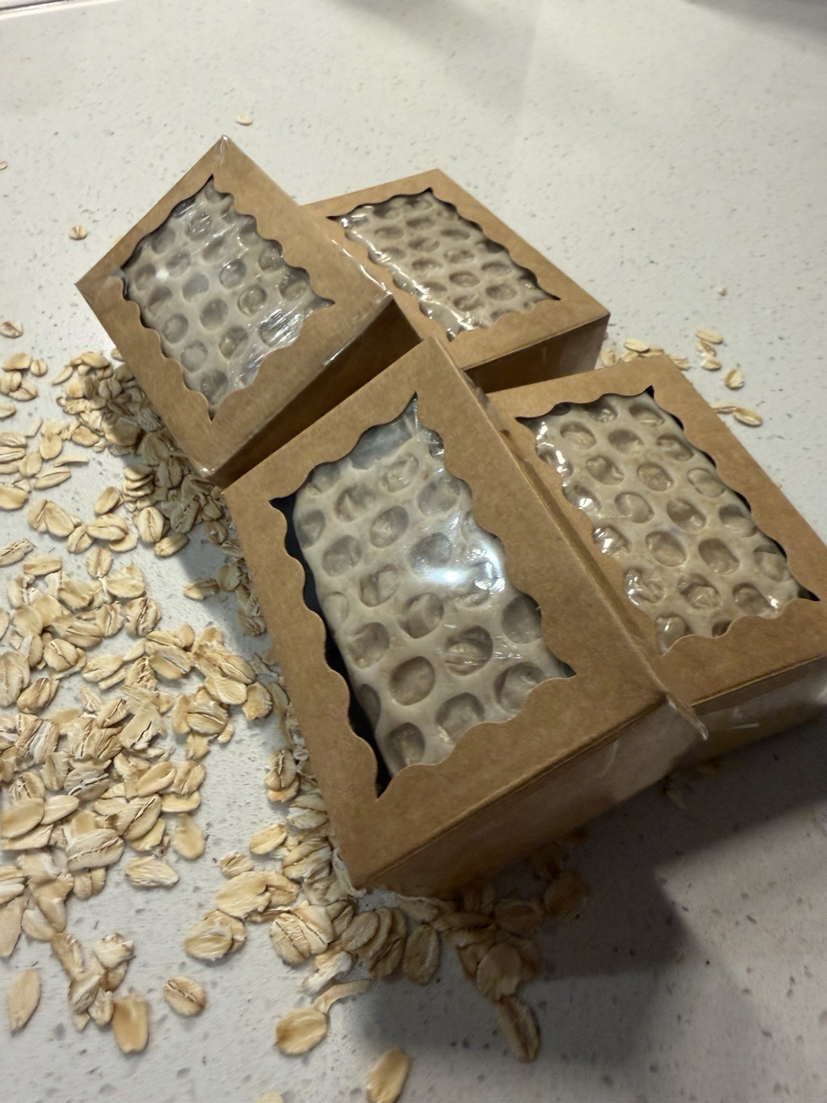 Goat Milk Soap Honey & Oat Bar 4.2 Oz Warm Vanilla Scent Moisturizing Handmade