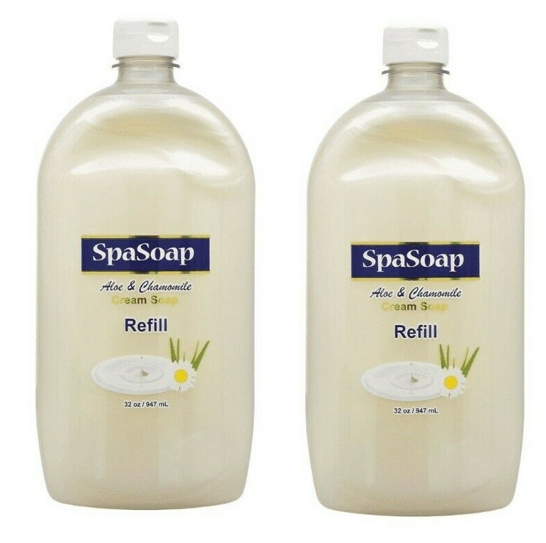 NEW Spa Soap Aloe and Chamomile cream Hand Soap, REFILL Bottle 32 Oz (946 ml) Ea