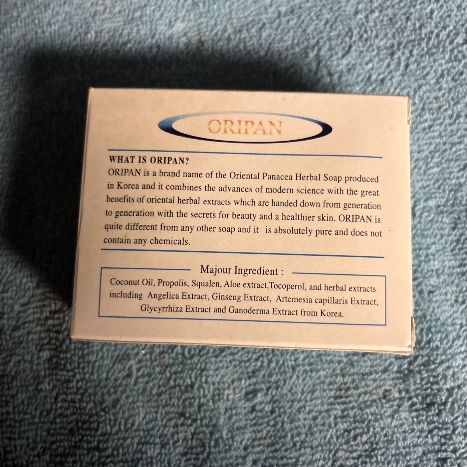 Oripan Oriental Panacea Herbal Soap Cleansing & Message 120g