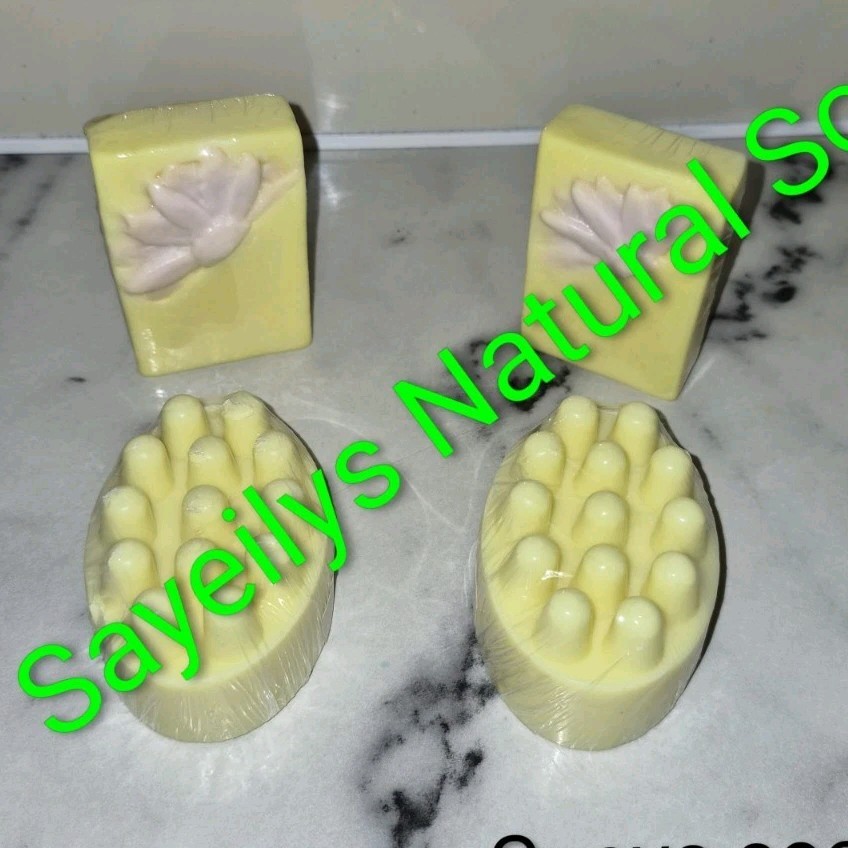 Guava Natural Handmade Body Bar Soap Yellow/White Fruit Scent for Body & Hands