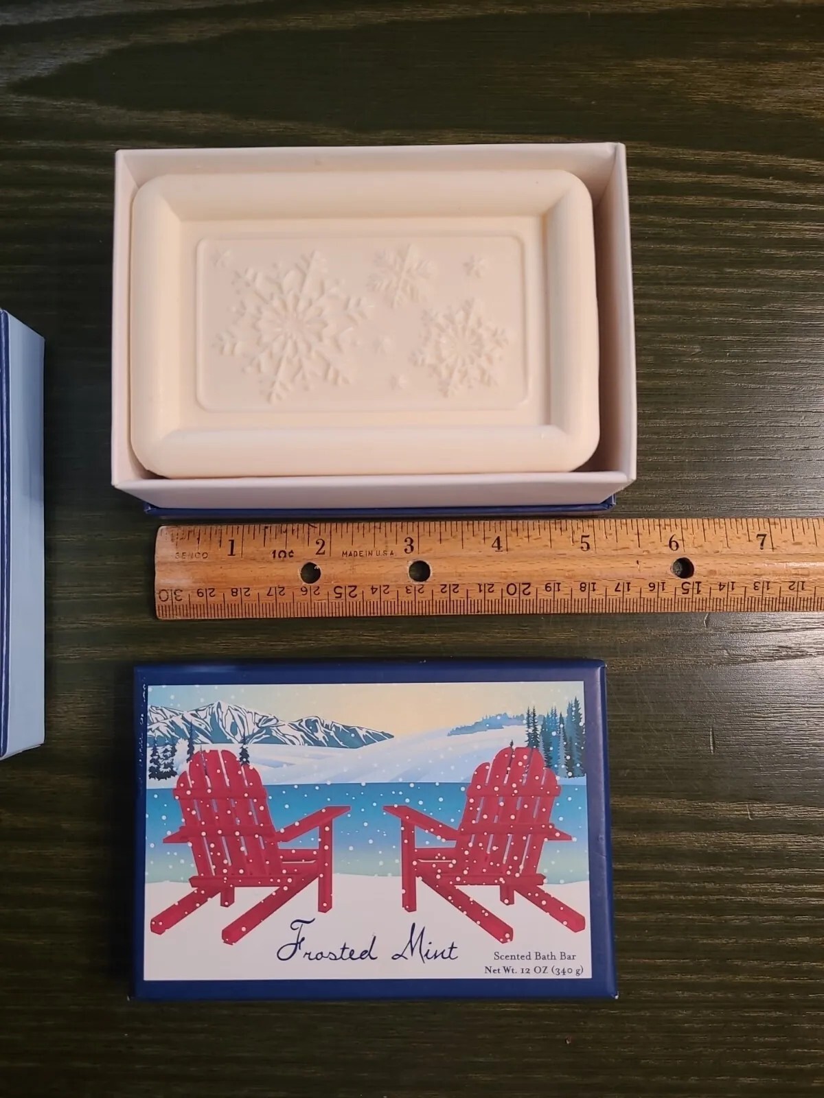 New Lot Frosted Mint 12oz + Winter Frost 8oz Scented Holiday Bar Soap