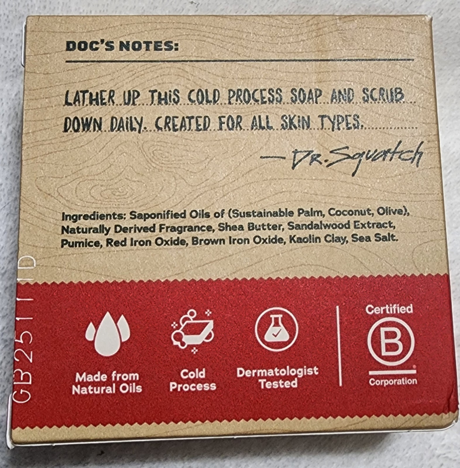 2 PACK Dr. Squatch Men’s Natural Soap – Sandalwood Summit, 5 oz each