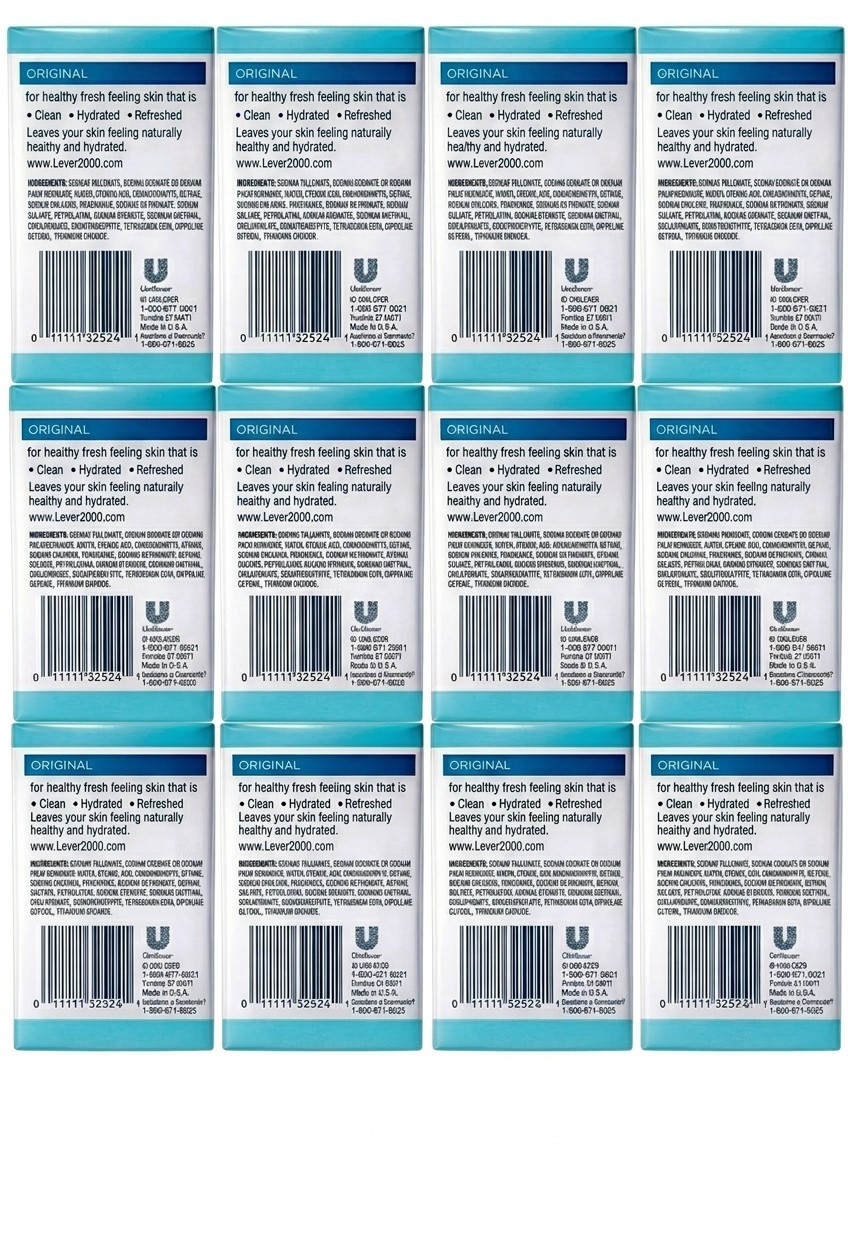 Lever 2000 Original Bar Soap 3.75 oz Fresh Scent Moisturizing PACK OF 12