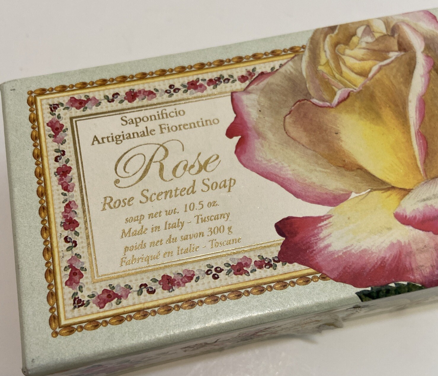 New SAPONIFICIO ARTIGIANALE FIORENTINO La Saponeria Firenze Rose Scented Soap