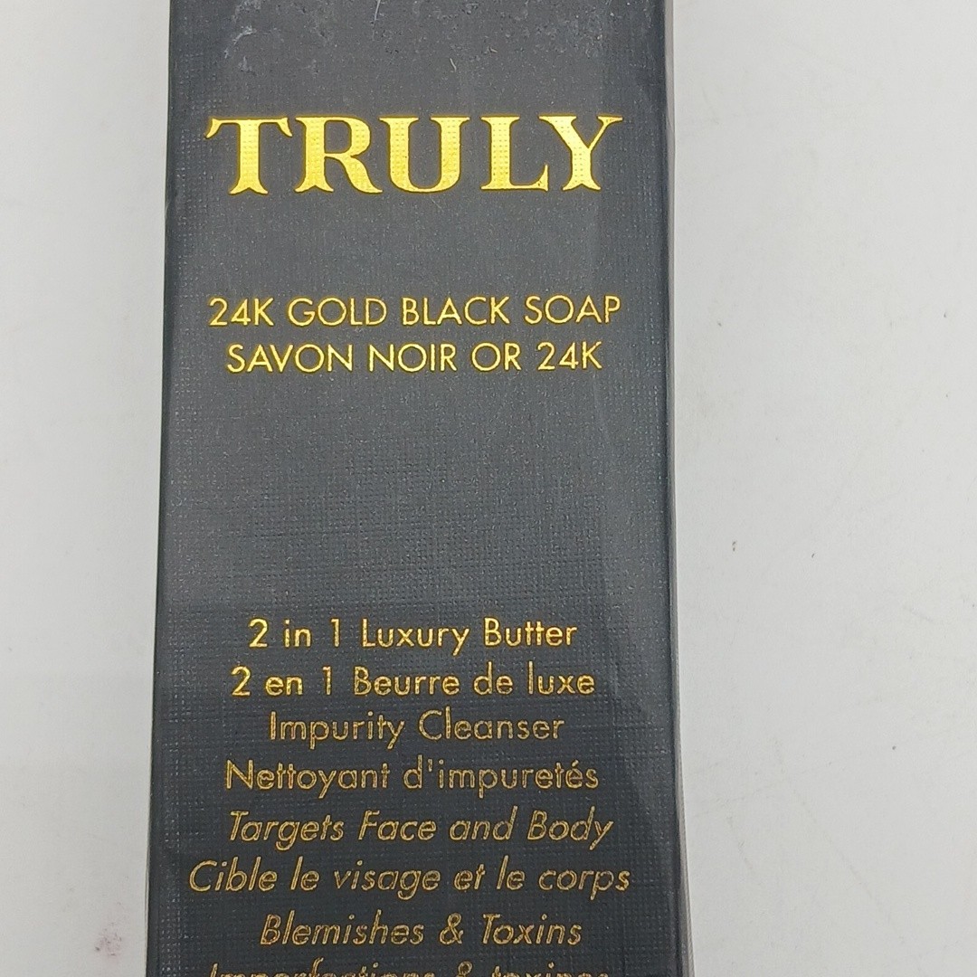 TRULY 24k Gold Black Soap Full Size 5oz Face Impurity Cleanser NEW SEALED