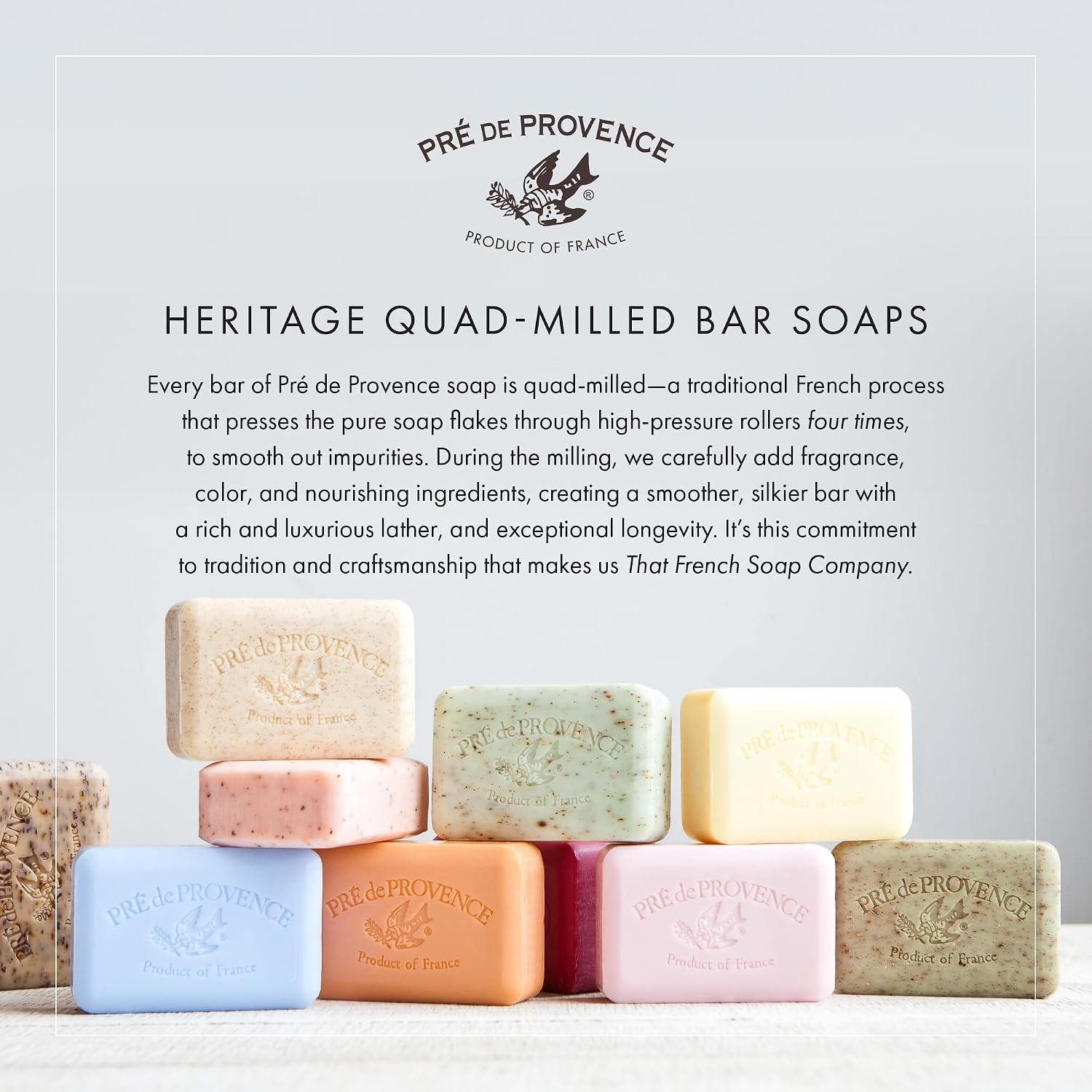 Pre de Provence Artisanal French Moisturizing Soap Bar, Shea Butter Enriched, Qu