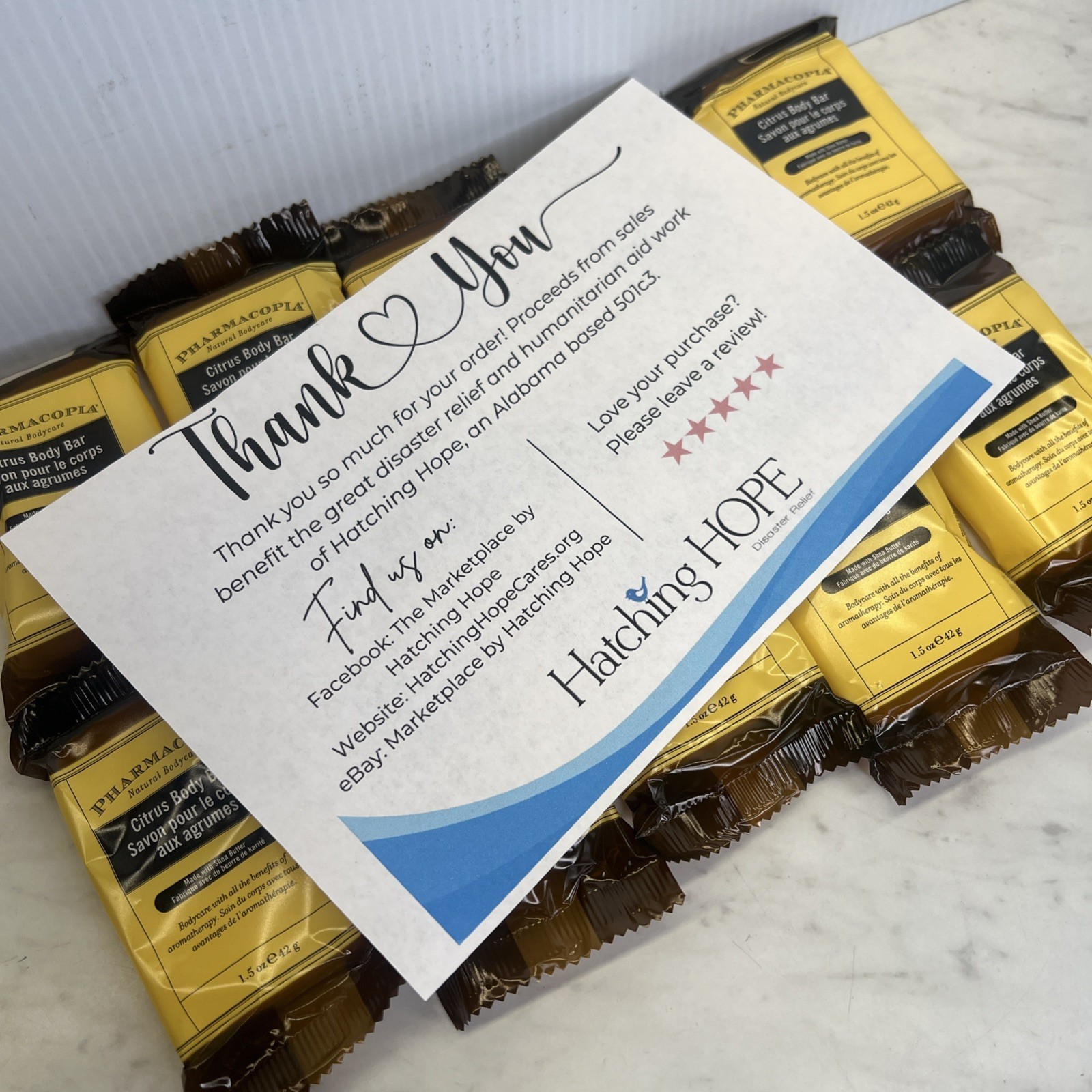 Pharmacopia Citrus Body Bar Aromatic Soap, 1.5 oz Travel Size, Lot of 10 Bars