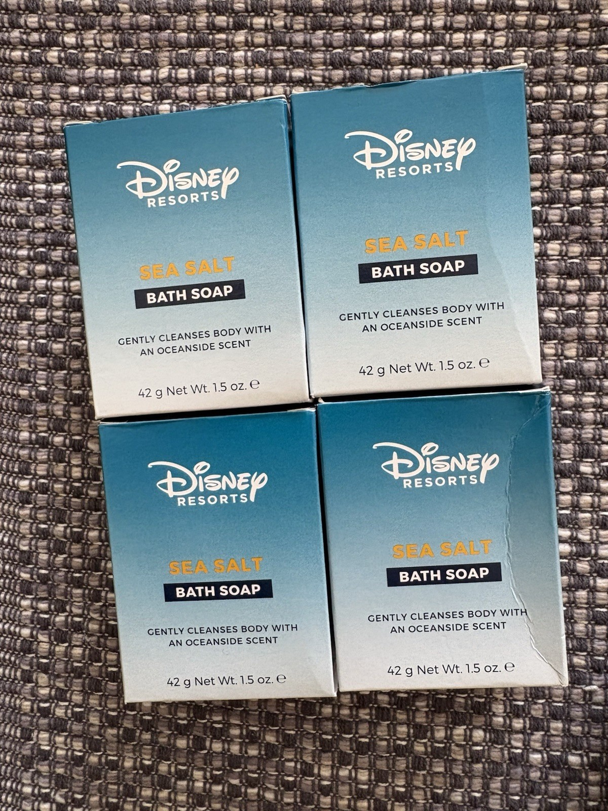 Disney Parks Resorts SEA SALT Bath Soap 4 1.5oz Bars – New In Box