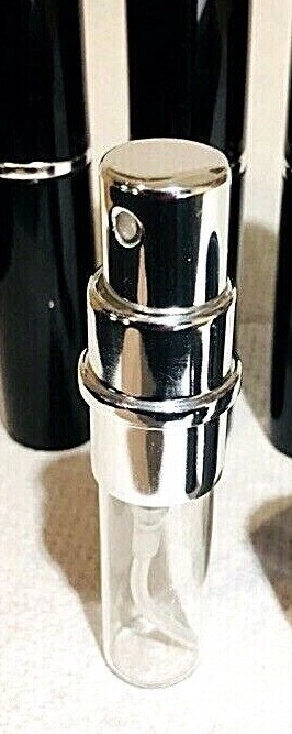 BLACK PERFUME TRAVEL ATOMIZERS (EMPTY) KIT MAKE YOUR OWN TRAVEL FRAGRANCES