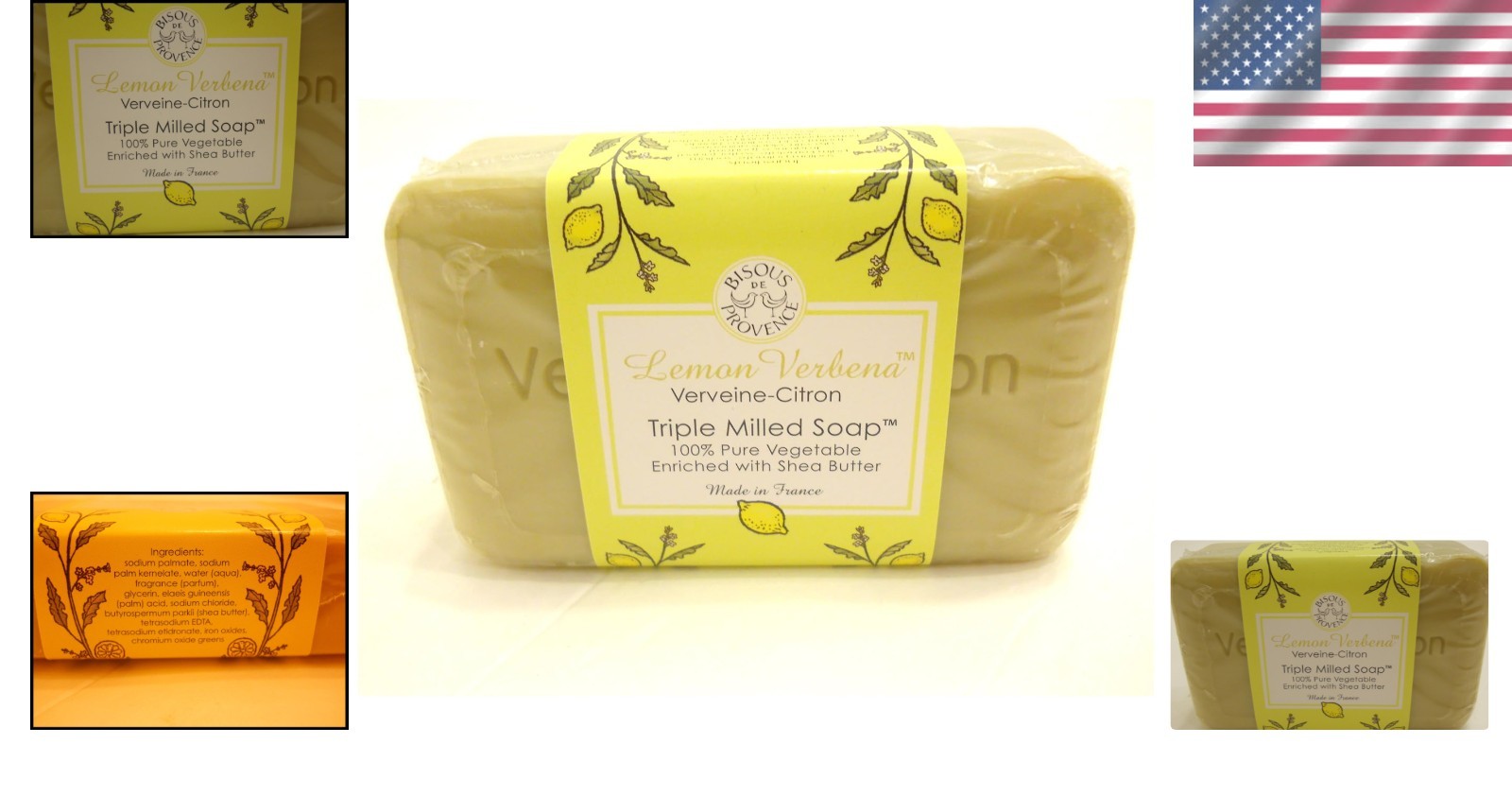 Lemon Verbena Triple Milled Soap Bar – Perfect Gift, 7 oz for All Skin Types