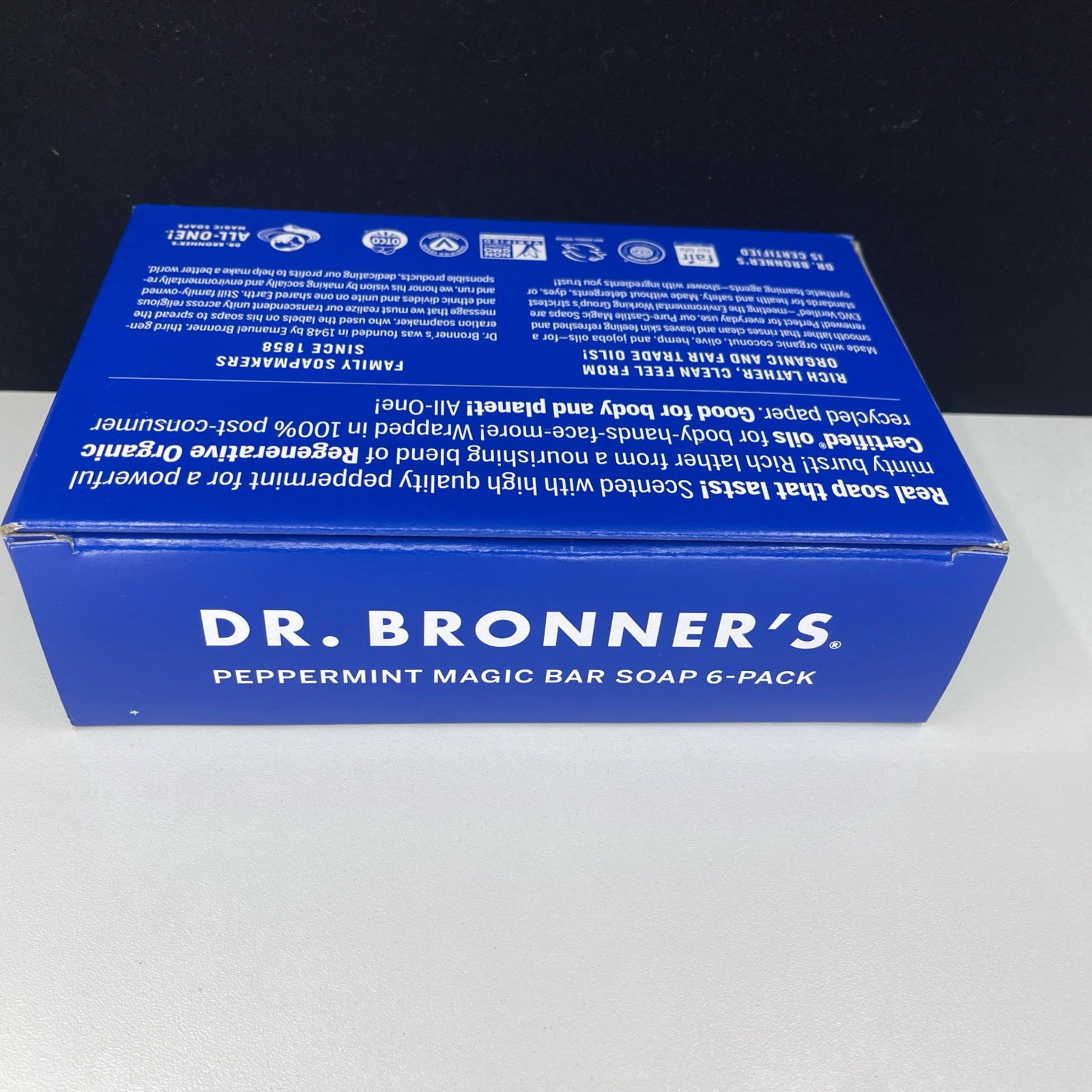Dr. Bronner’s All-One Pure-Castile Peppermint Magic Bar Soap 6-Pack 5 oz Bars