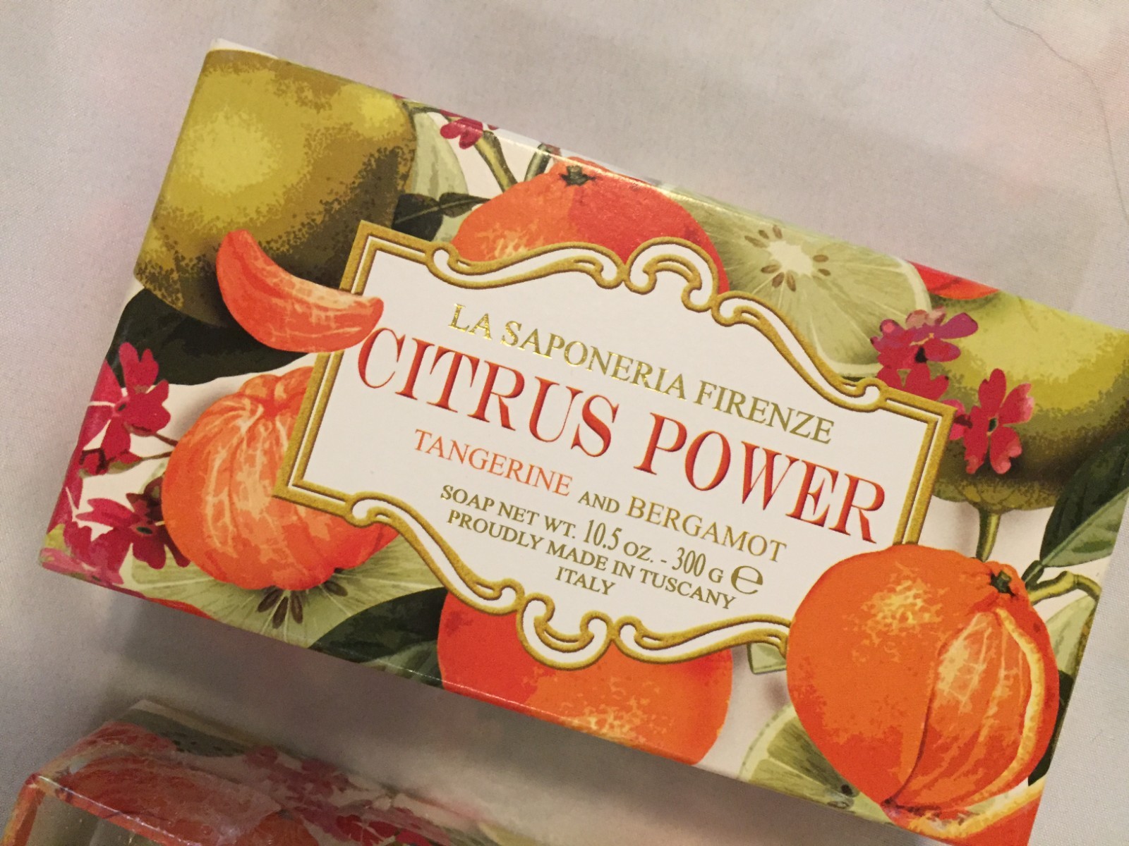 2 La Saponeria Firenze Citrus Power Scented Soap Bar Pair 10.5 oz Tuscany Italy