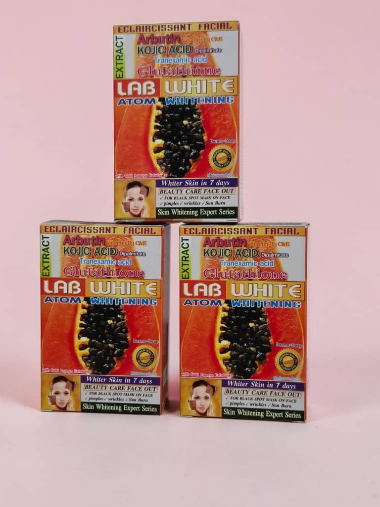 X3 Lab White (Papaya Extract) Face & Body Soap 3pieces Exp 2031