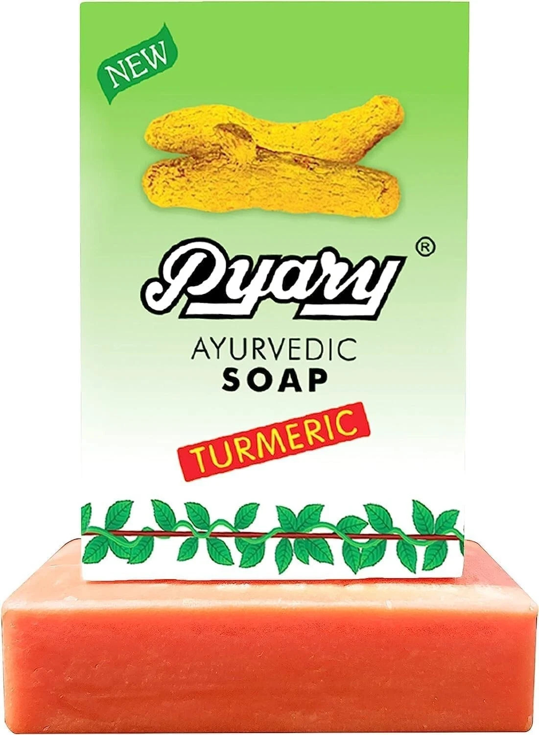 5 pcs Pyary ayurvedic turmeric soap 75 gms natural vegetable source صابون الكركم