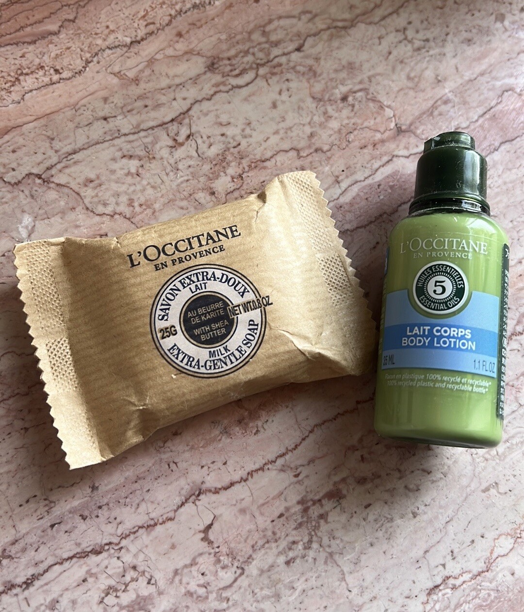 L’Occitane Verbena Shea Butter Extra Gentle Soap 1 Bar And Body Lotion