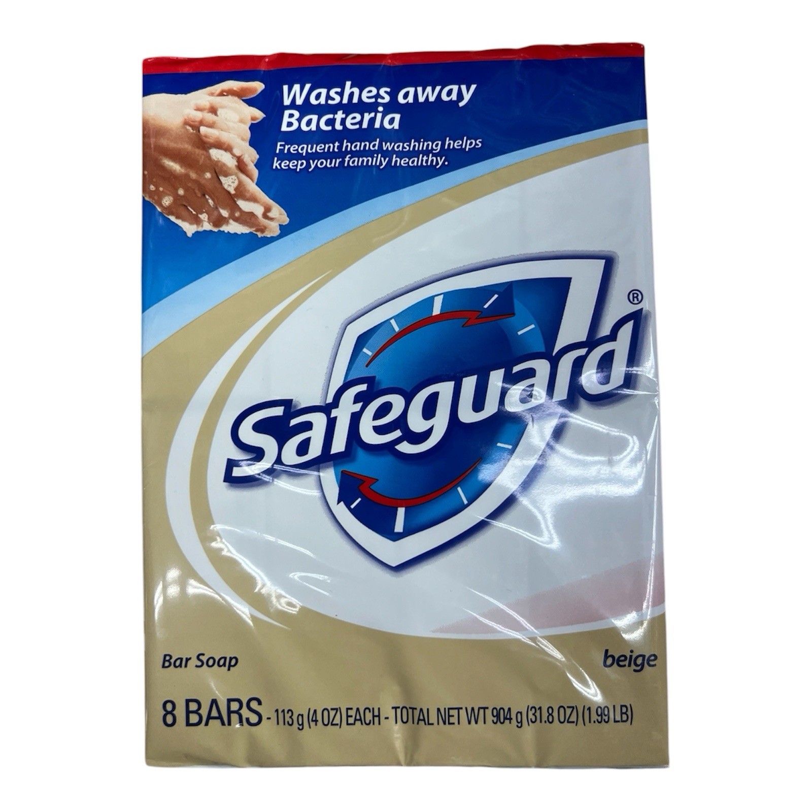 Safeguard Bar Soap, Beige, 8 Bars, 4 oz Each – Washes Away Bacteria