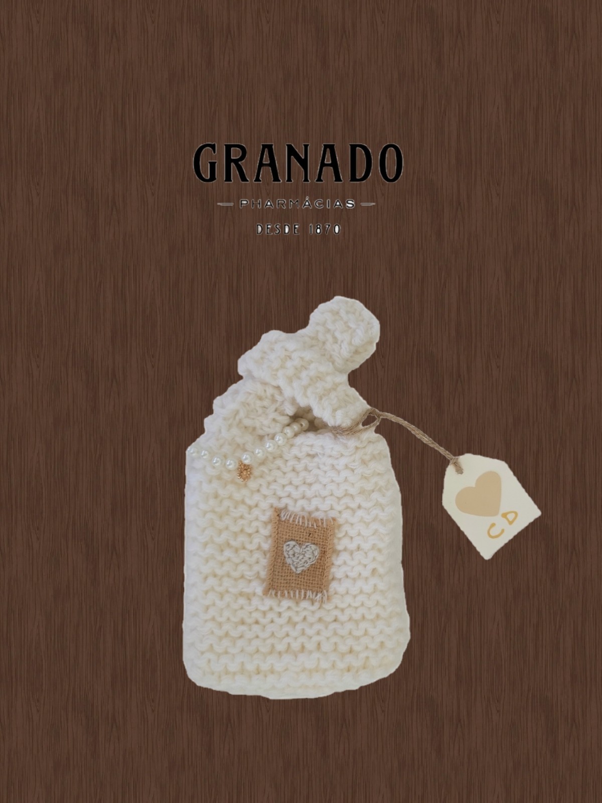 2 Brazil Granado Lavender Glycerin Soap Handmade Knitted Bag and Pearl Bracelet
